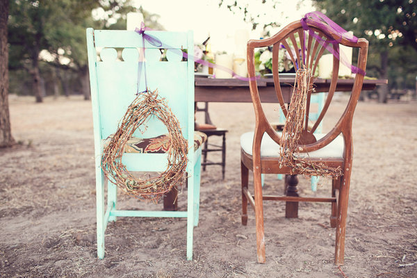 vintage chairs, lettters on chairs