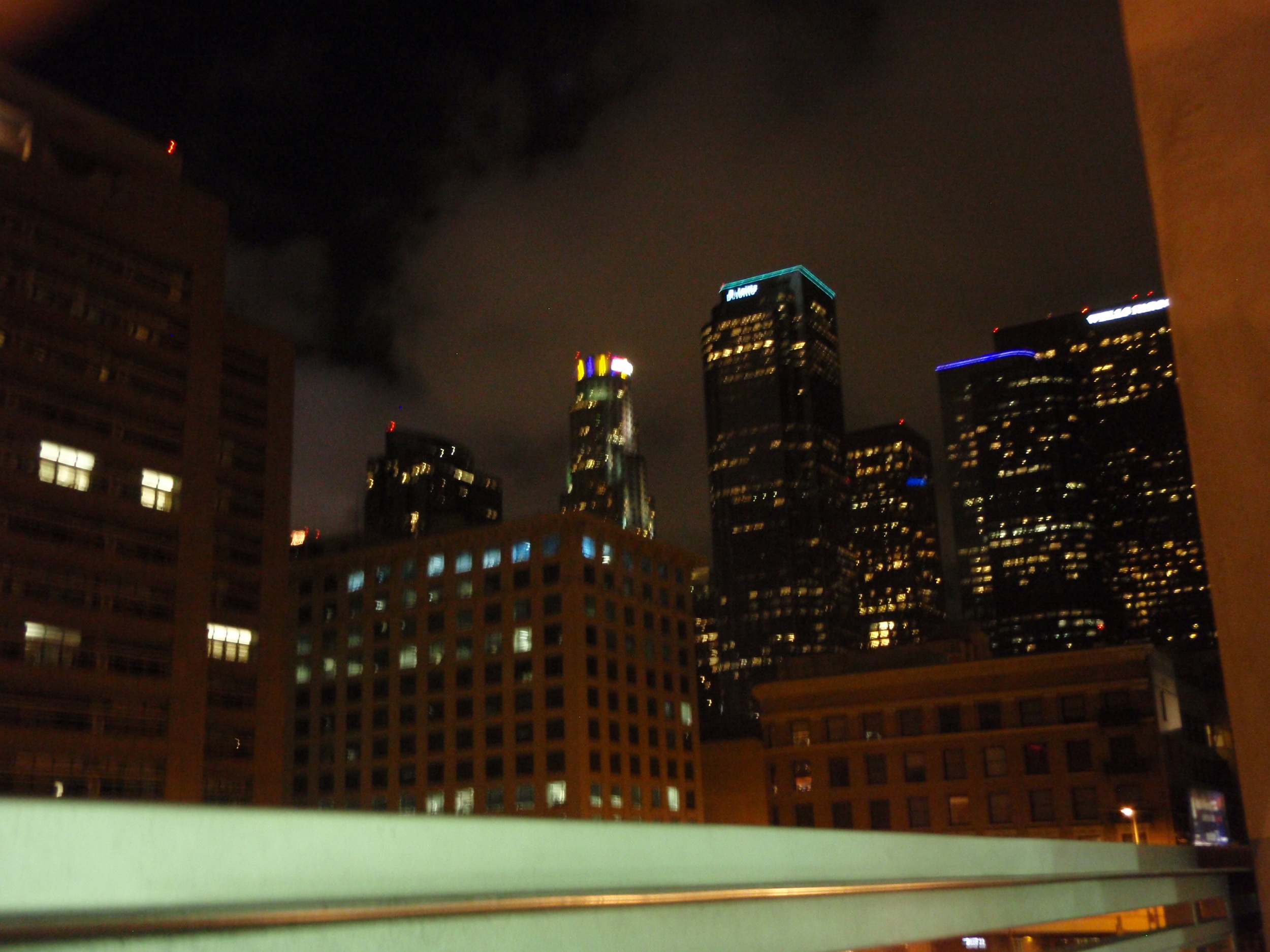 View from the rooftop - US Bank has Laker colors shining bright