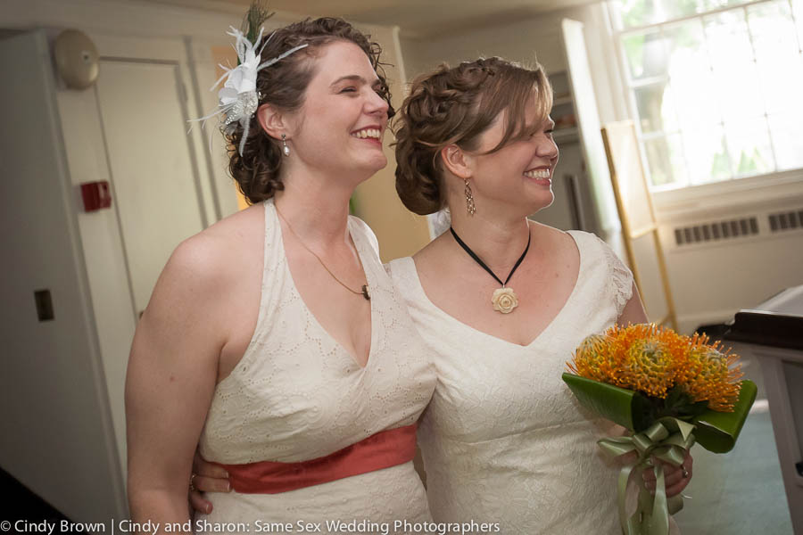 Two brides happily married