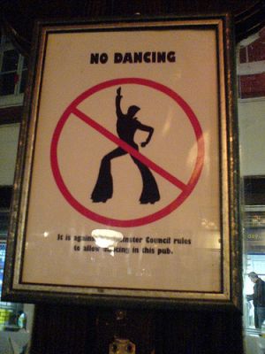no dancing sign