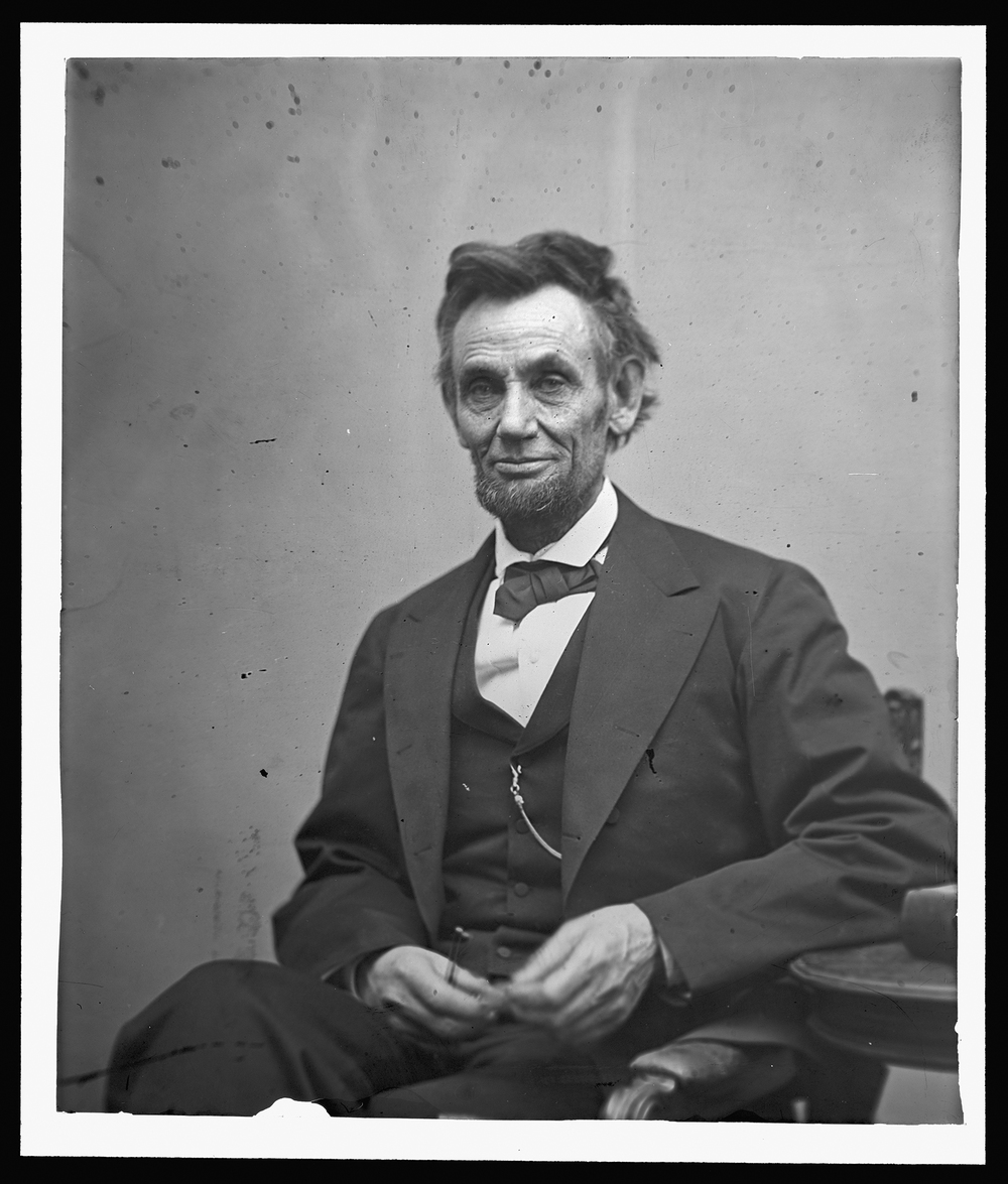 16° Presidente dos EUA, Abrahan Lincoln - preto e branco