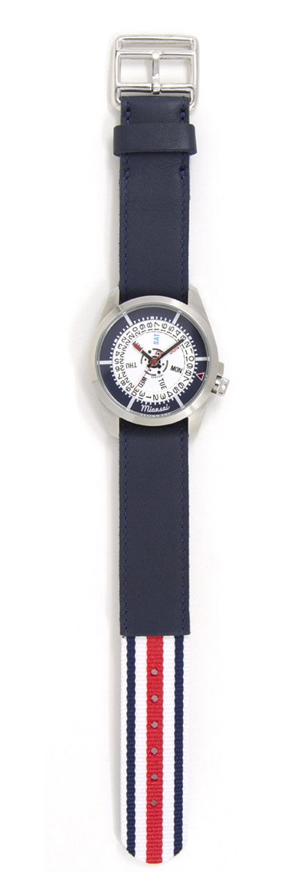 M1 Navy Leather Ribbon Watch