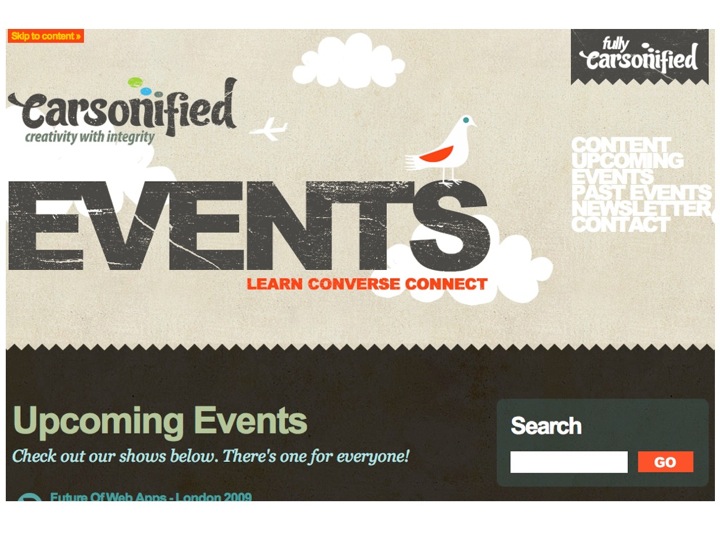 Carsonified Events Page