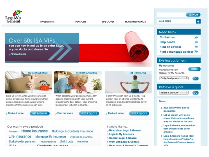 Legal & General Home Page