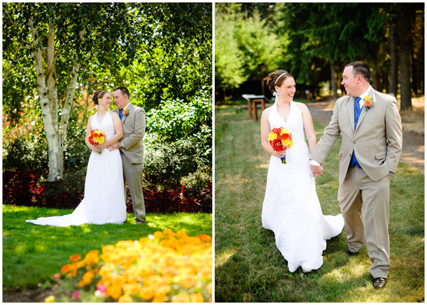 beautiful oregon garden wedding portraits