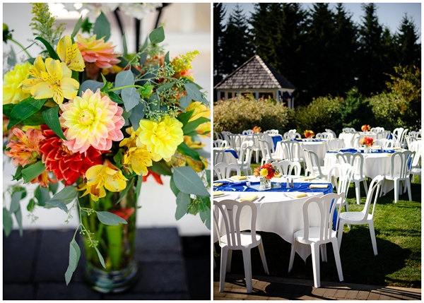 oregon garden resort wedding flowers table setup