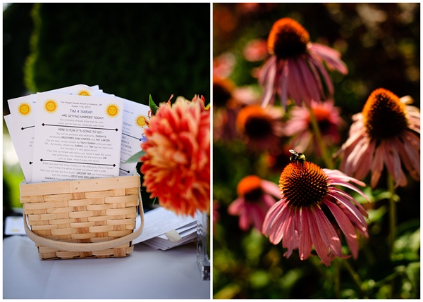 oregon garden bees and wedding program
