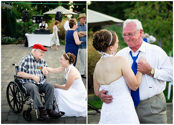 dance with groom and bride with grandfather