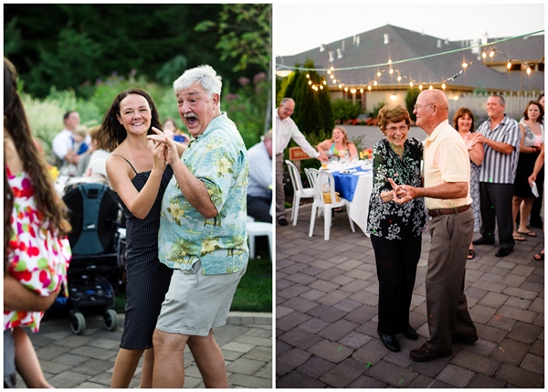 dancing at oregon garden wedding reception