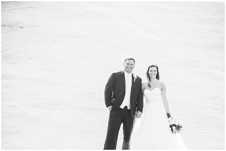 Bride and groom at Indian Creek golf course