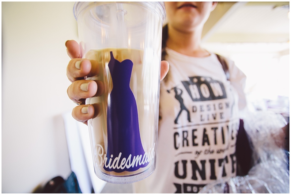 custom cup for bridesmaid