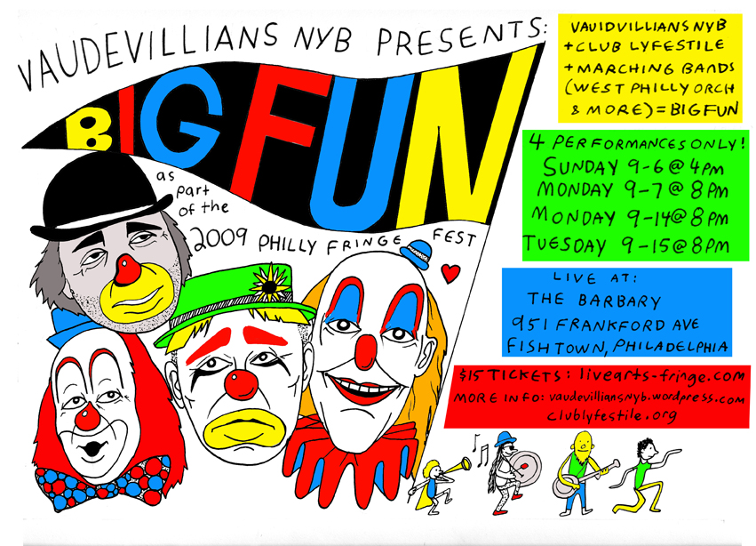 vaudevillians new years mummers brigade poster for the philly fridge fest 2009