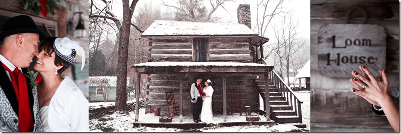 White Christmas Winter Wonderland Wedding at The Mast Farm Inn Valle Crucis NC Photography by Revival Photography