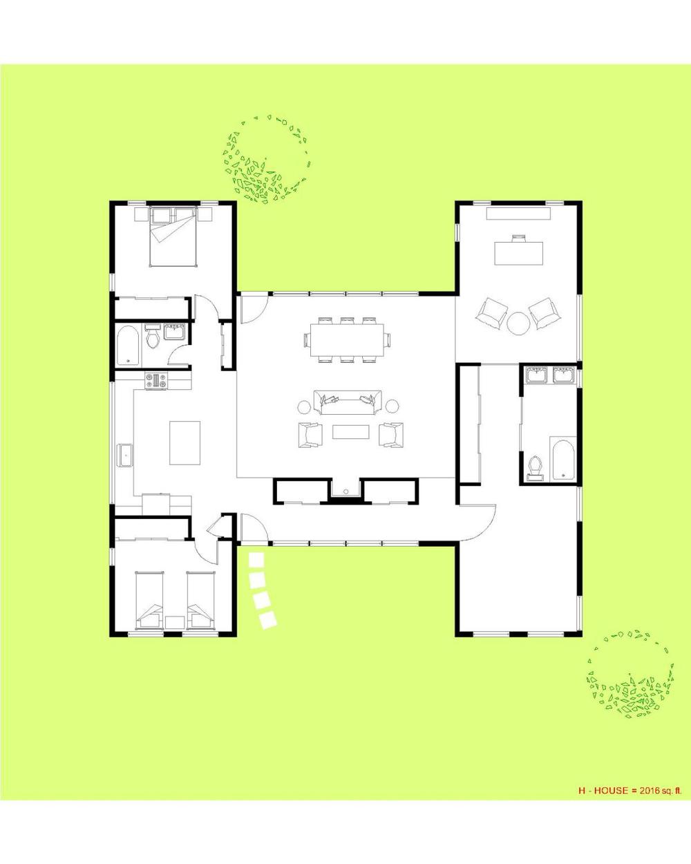 The 'H' House 1 Story Modern Modular — Trillium Architects