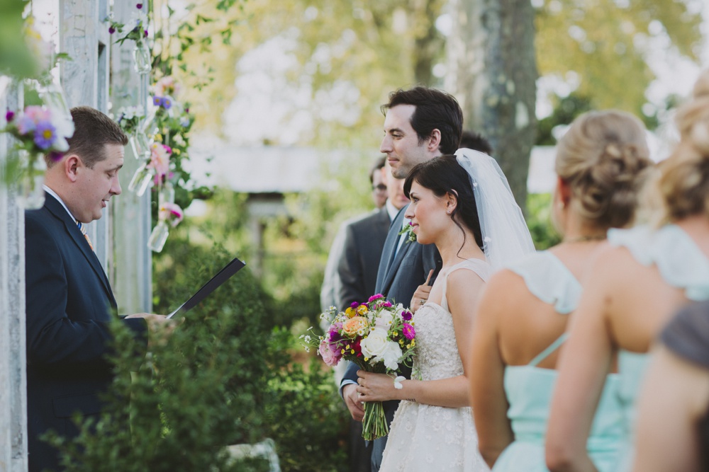 Wedding ceremony at Terrain at Styers, Glen Mills PA, Decorations: Love Lou Collective, Flowers: Green Meadows Florist, Philadelphia Wedding Photographers With Love & Embers