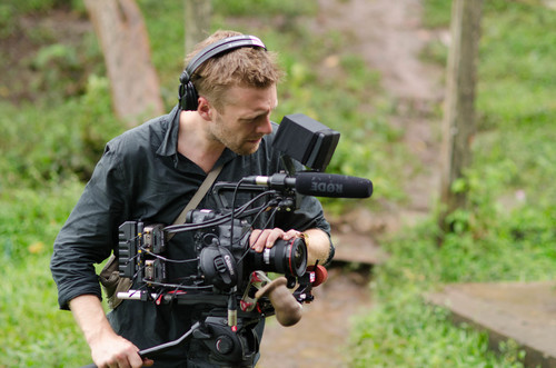 A member of the Danish film crew - photo, Tom Miller