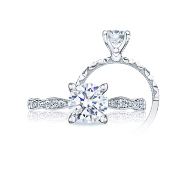 TACORI Style No. 46-2_RD Diamonds accentuate half-almond crescents on ...