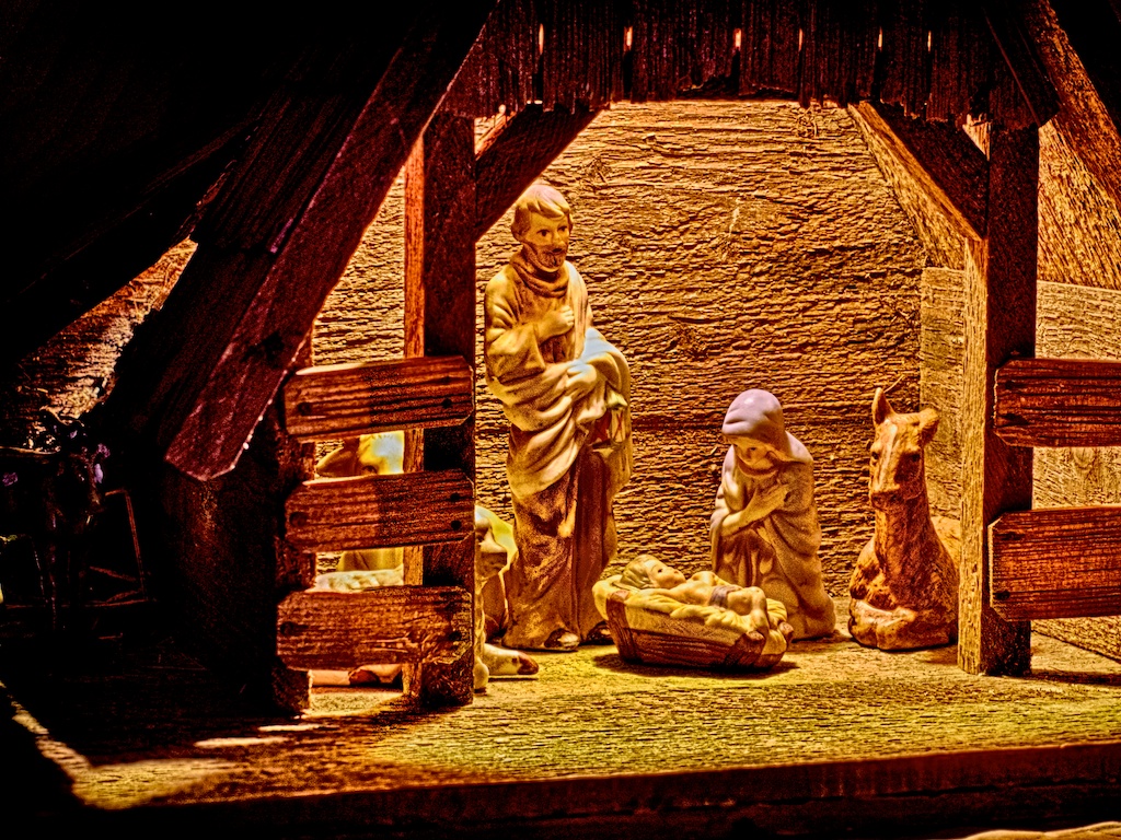 Away in a manger from a child's eye...