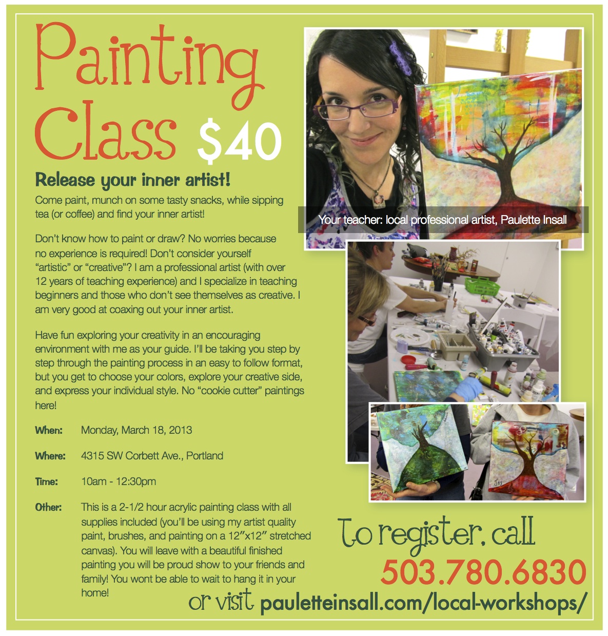 Release Your Inner Artists Painting class 