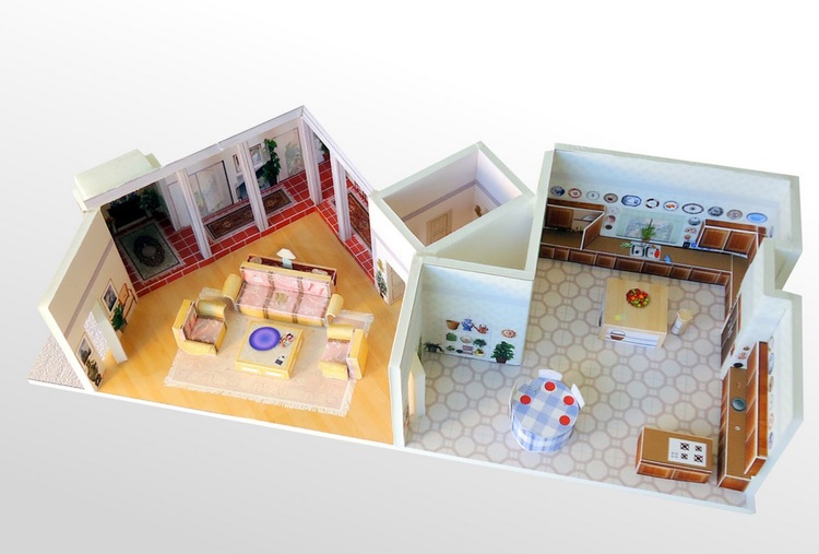 Golden Girls House Paper Model (from Everyday Miniatures)