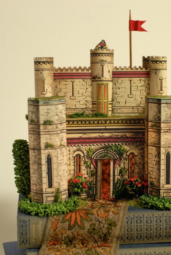 Castle Paper Model and Book Art (from Castle in the Air)