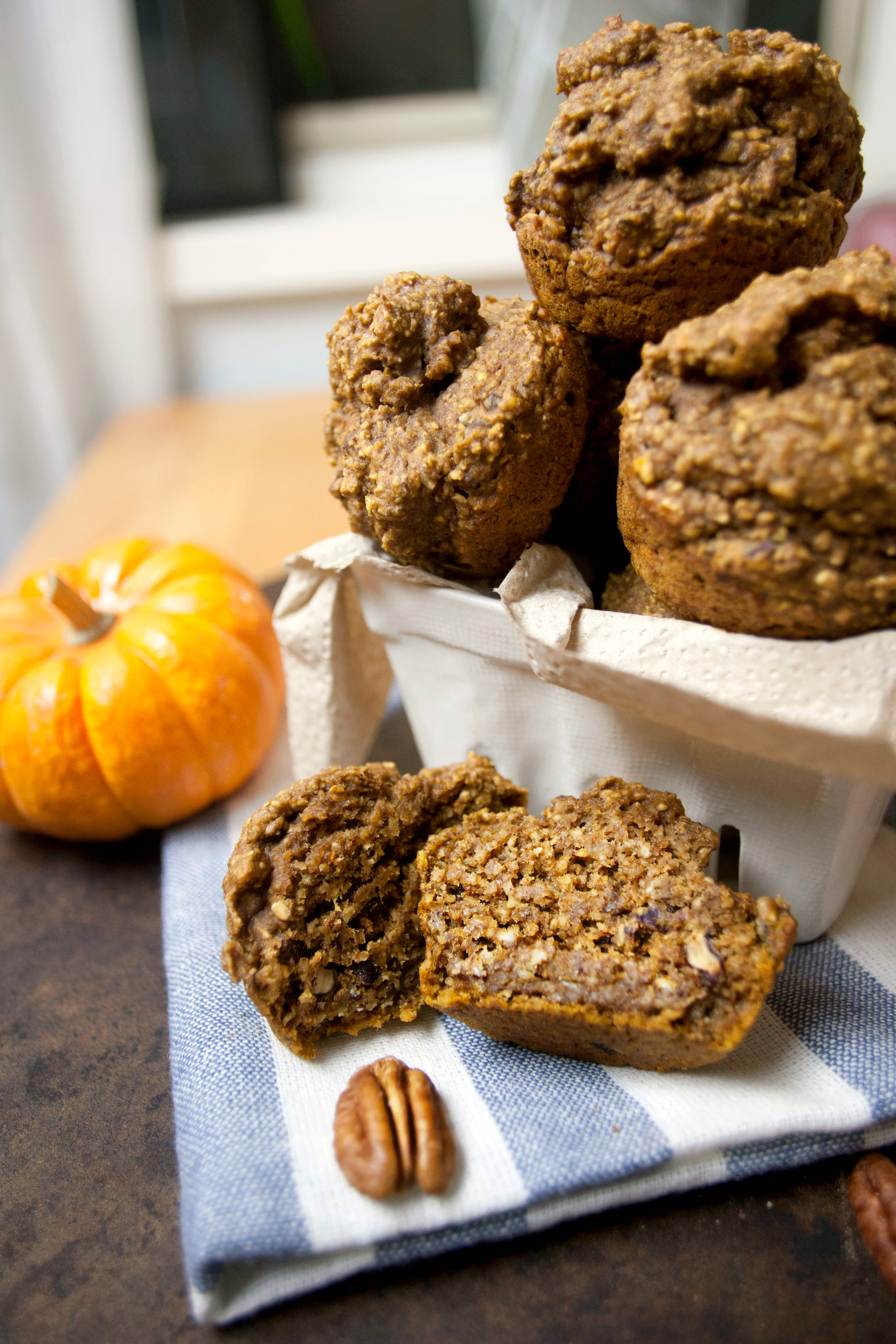 Produce On Parade - Healthy Pumpkin Maple Pecan Oat Muffins