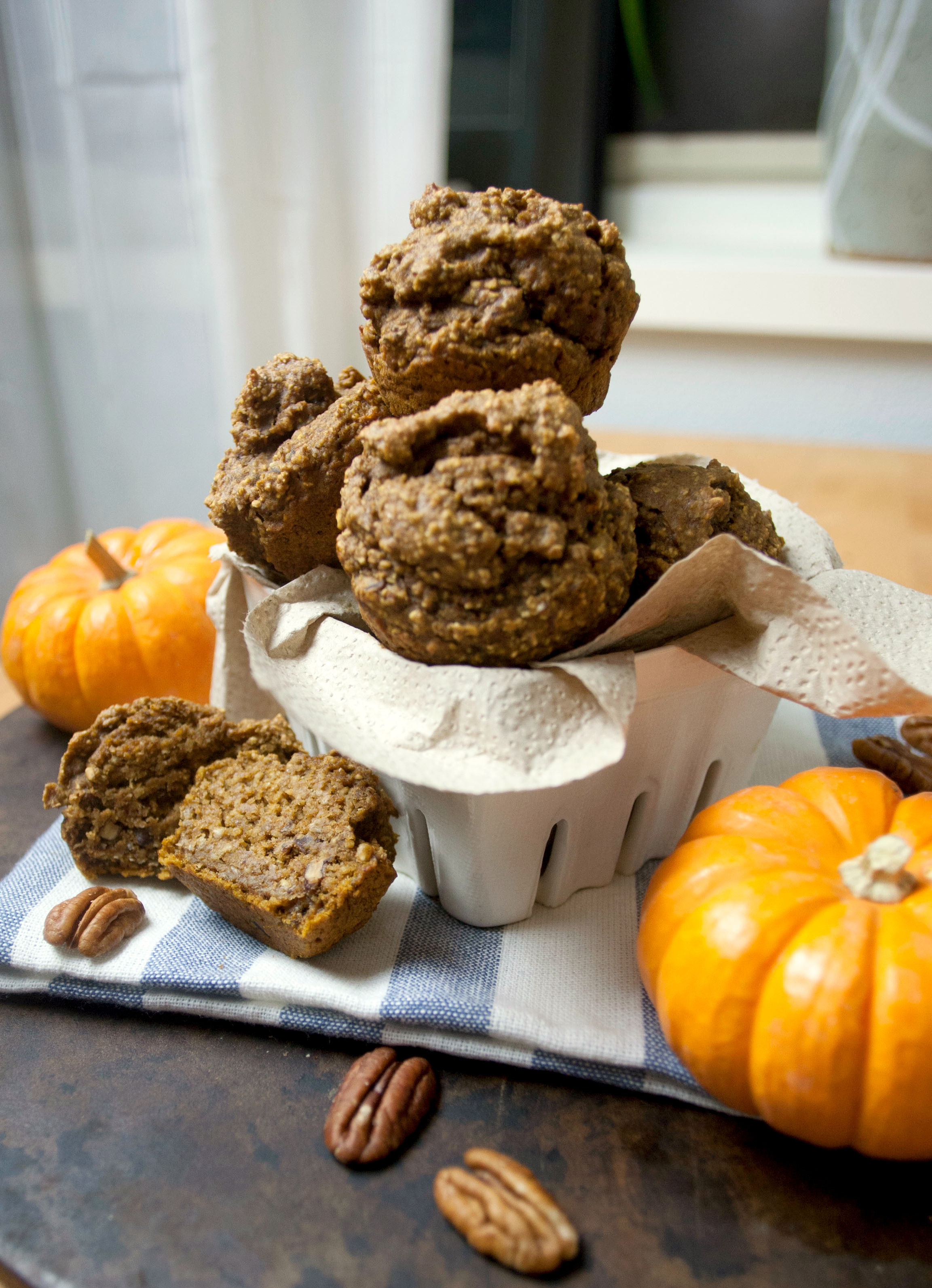 Produce On Parade - Healthy Pumpkin Maple Pecan Oat Muffins