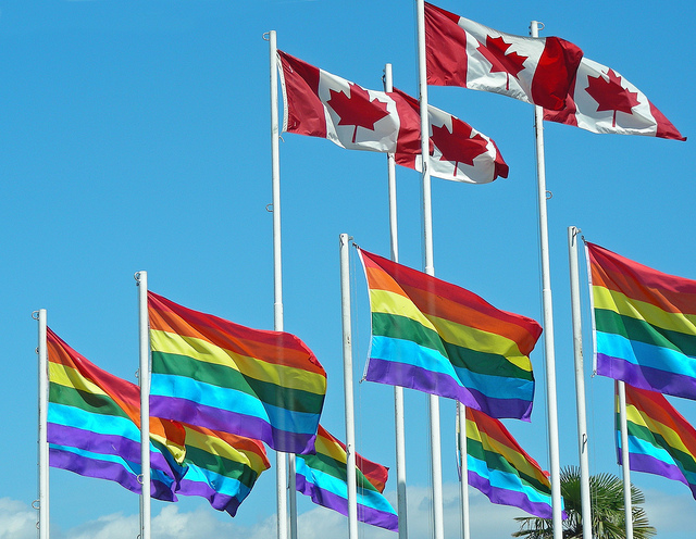 Canada rainbow flag