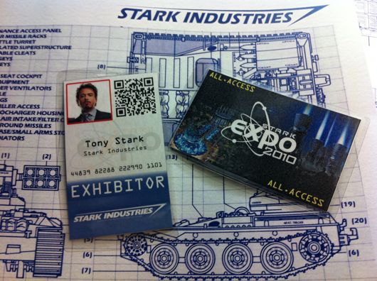 Fake official Stark Expo 2010 badges laminated