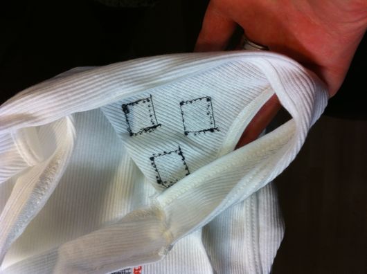 Hooky Velcro pads on shirt