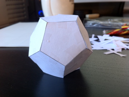 Paper dodecagon prototype LED bulb