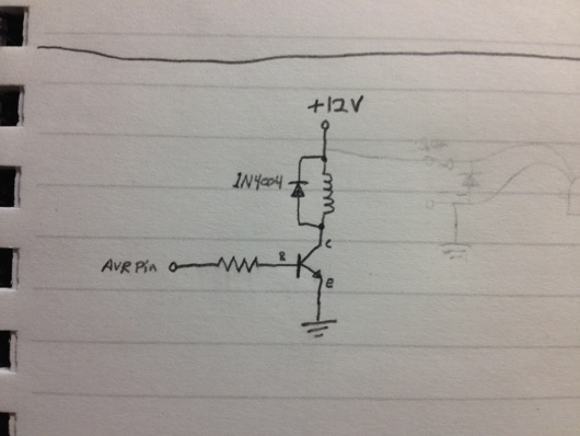 Solenoid bell circuit sketch