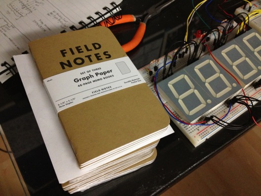 Field Notes® brand notebooks for diagrams and doodles