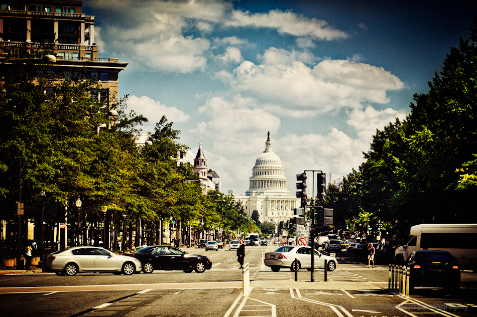Pennsylvania Avenue, Washington DC, Looking Towards the Capitol
