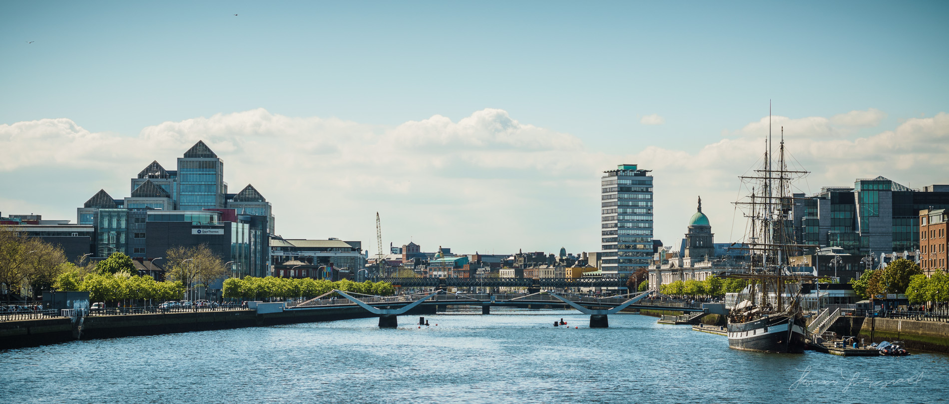 Modern Dublin City Skyline