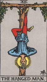The tarot card 'The Hanged Man'