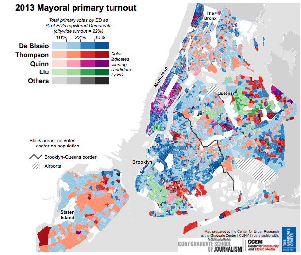2013 Mayoral primary turnout