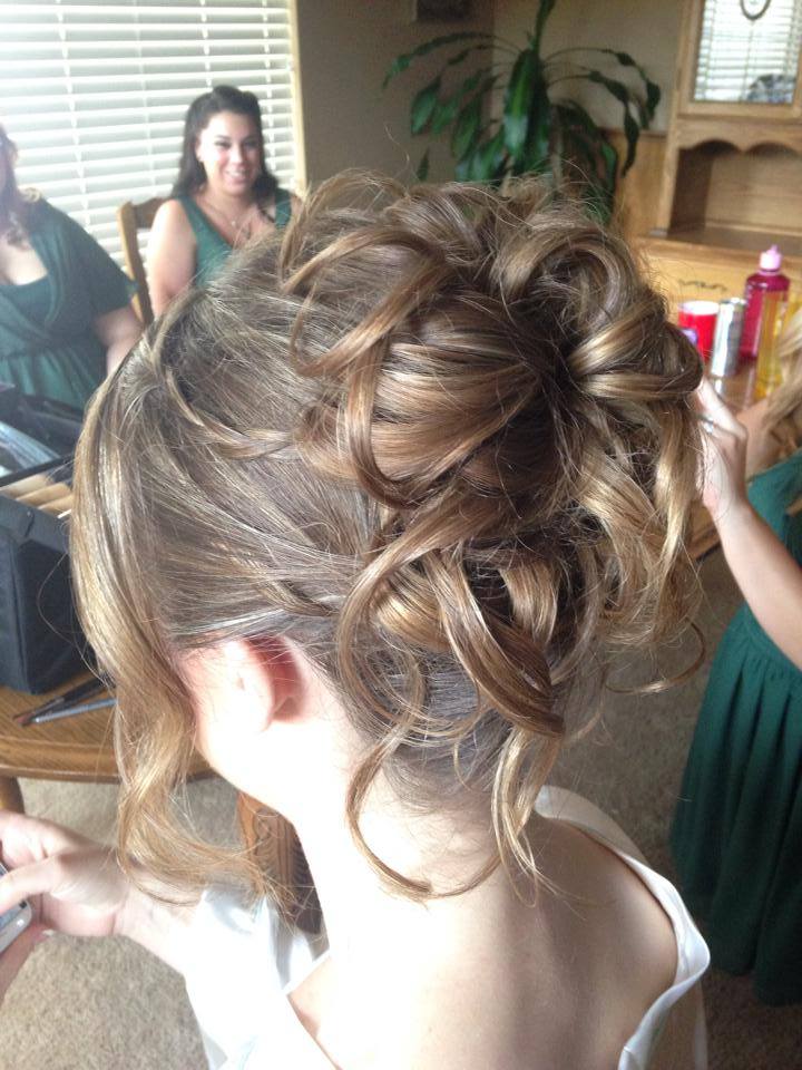 This style is great for a woodsy kind of wedding. Its messy  bun and hanging tendrils give a soft look to a bride. Great for thin hair. Hair texture needed: Thin to Medium Hair length needed: Medium to Long