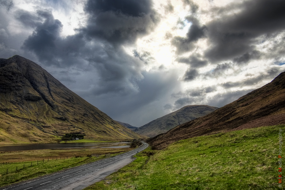 mountain landscape road scotland
