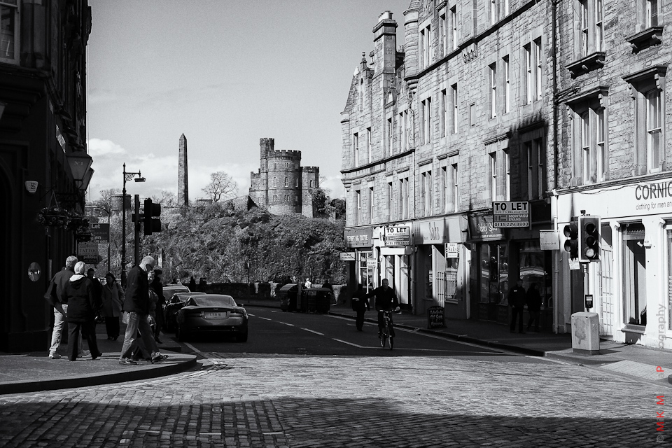street castle scotland landscape urban