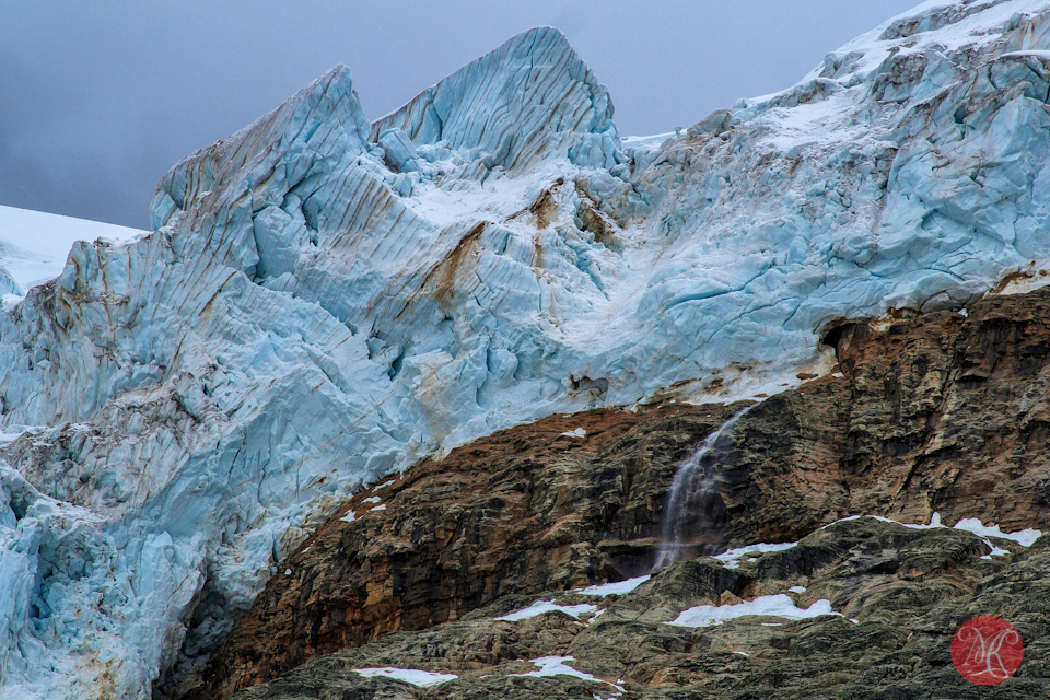 detail glacier jasper alberta landscape