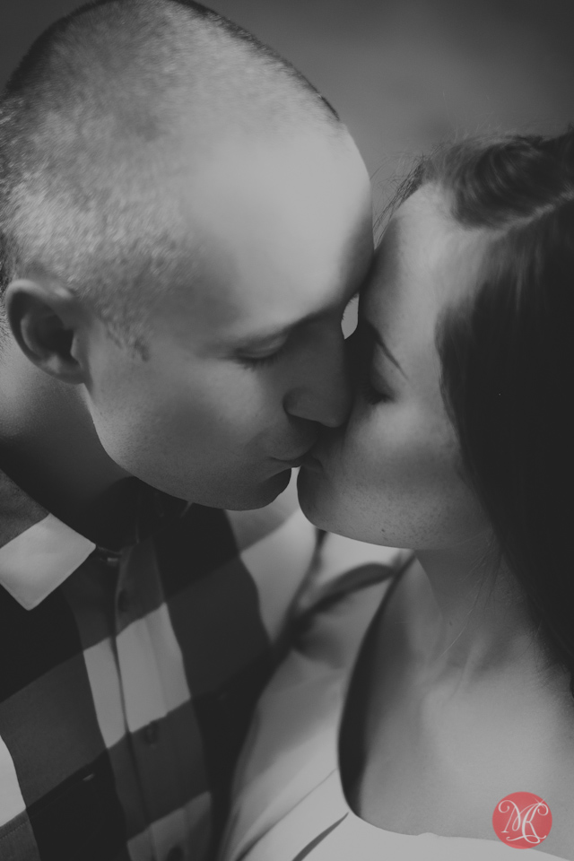 kiss love couple portrait engagement edmonton photography