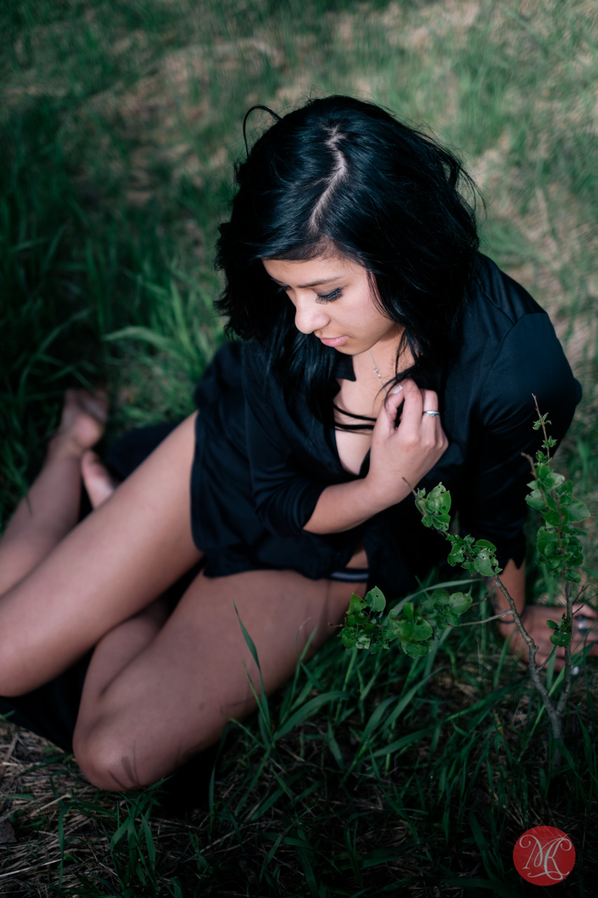 woman sexy boudoir grass edmonton photographer