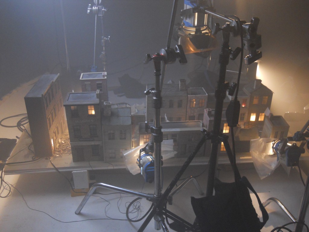 Getting ready to shoot. Cue the fog machine! 