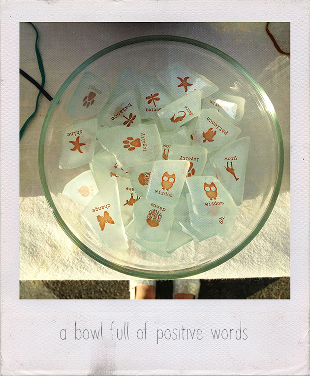 bowl of positive words