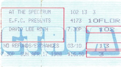 April 17, 1988 – David Lee Roth - Spectrum