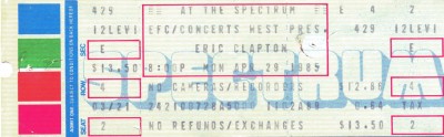 April 29, 1985 – Eric Clapton - Spectrum