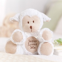 Jesus Loves Me - Musical Lamb Plush - White