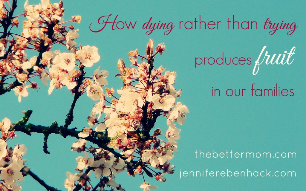 How dying rather than trying produces fruit in our families