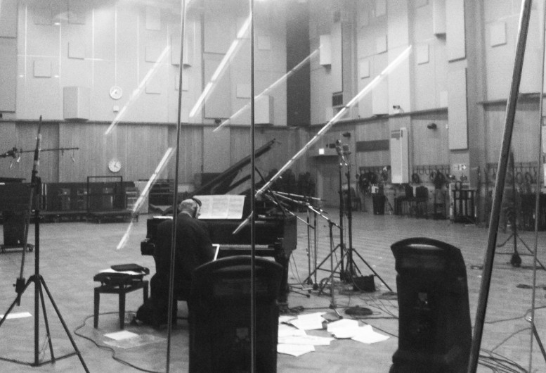 Michael Nyman recording in Studio One at Abbey Road Studios adarsha benjamin